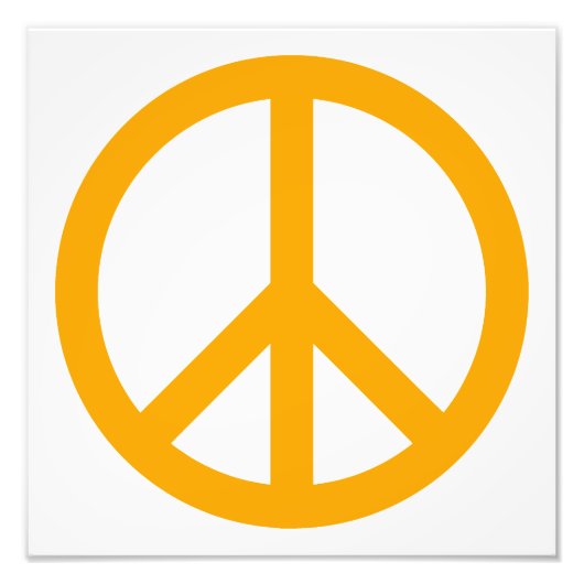 Orange Peace Symbol Fotodruck (Vorne)