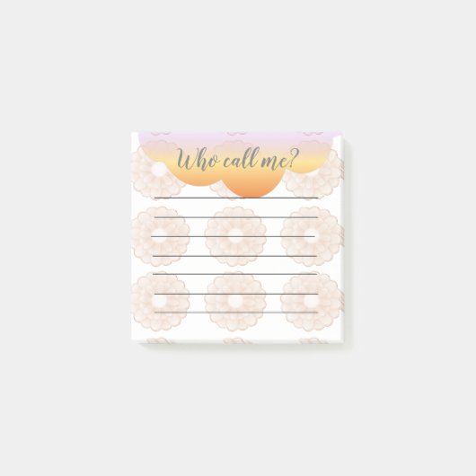 Orange Peach Anemones, die mich Post-it-Notizen ne Post-it Klebezettel (Vorderseite)