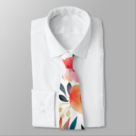 Orange & Peach Aquarellnecktie Krawatte