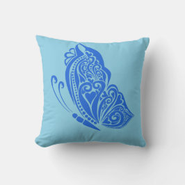 Orange Peach Butterfly Kissen