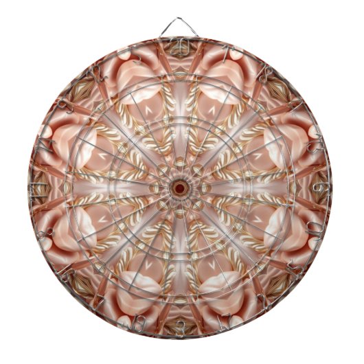 Orange Peach Floral Dartboard Dartscheibe (vorne)