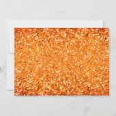 Orange Peach Glitzer Gourmet Dress Brautparty Einladung (Rückseite)