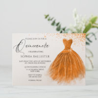 Orange Peach Glitzer Gourmets Dress Quinceanera Pa