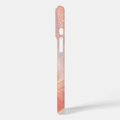 Orange Peach Gold Glitzer Marmor anpassbar Case-Mate iPhone Hülle (Rückseite / Links)