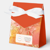 Orange Peach Gold Marmor Kleines Unternehmen Geschenkschachtel (Vorderseite)