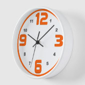 Orange Peach Hue Bold Quarter Numbers Uhr (Winkel)