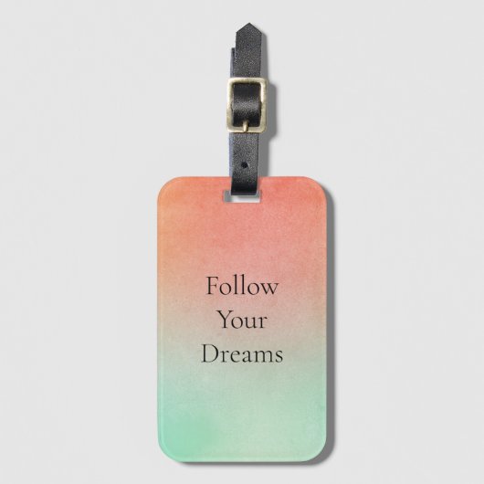 Orange Peach Mint Gepäckanhänger (Vorderseite Vertikal)