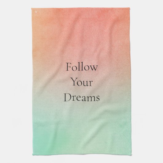 Orange Peach Mint Geschirrtuch (Vertikal)