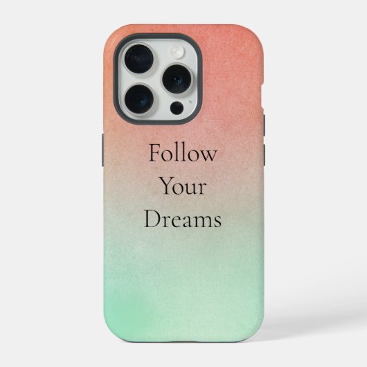 Orange Peach Mint iPhone Hülle (Rückseite)