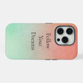 Orange Peach Mint iPhone Hülle (Rückseite (Horizontal))