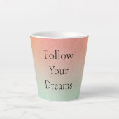 Orange Peach Mint Milchtasse (Vorderseite)