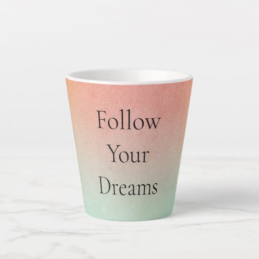 Orange Peach Mint Milchtasse (Vorderseite)