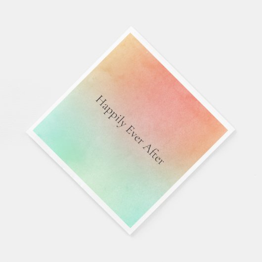 Orange Peach Mint Wedding Serviette (Ecke)