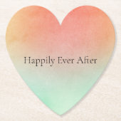 Orange Peach Mint Wedding Untersetzer (Vorderseite)