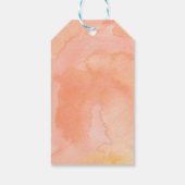 Orange Peach Watercolor Vielen Dank Geschenkanhänger (Rückseite)