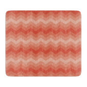 Orange Peach Zickzack Schneidebrett (Vorderseite)