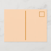 Orange Peacock Modern Retro Save the Date Postkart Ankündigungspostkarte (Rückseite)