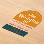 Orange Peacock Modernes Retro-Armatur Acryleinladungen (Ablage )