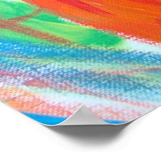 Orange Peacock Poster (Ecke)