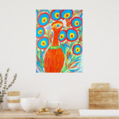 Orange Peacock Poster (Küche)