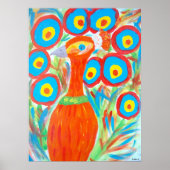 Orange Peacock Poster (Vorne)