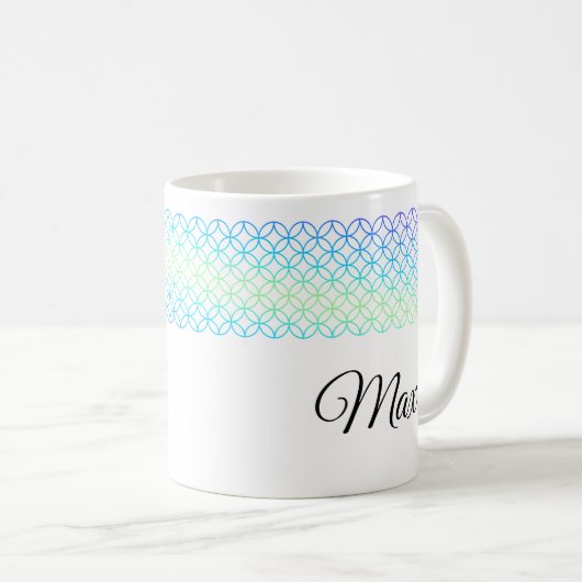 Orange Peel Border Personalisierte Mug Kaffeetasse (VorderseiteRechts)