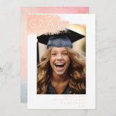 Orange Peel Modern Art Minimalistischer Abschluss Ankündigung (Vorne/Hinten)