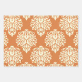Orange Peel South Hütte Damask Geschenkpapier Set (Vorderseite 3)