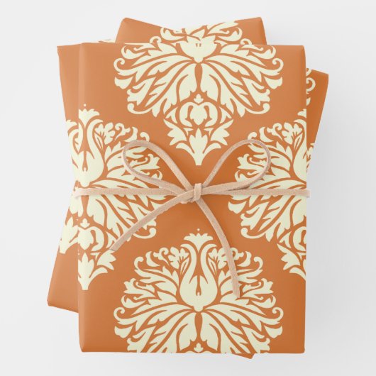 Orange Peel South Hütte Damask Geschenkpapier Set (Beispiel)