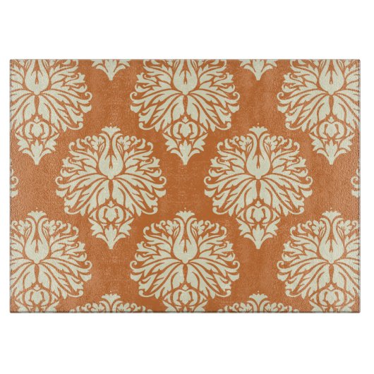 Orange Peel Süd Hütte Damask Cutting Board Schneidebrett (Vorderseite)
