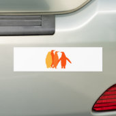 Orange Penguins Autoaufkleber (Auf Auto)