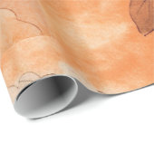 Orange Peongs 2 Decoupage Collage Design Geschenkpapier (Rolleneckpunkt)