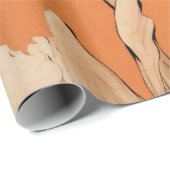 Orange Peonies Decoupage Collage Geschenkpapier (Rolleneckpunkt)