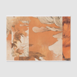 Orange Peonies Dekoupage Design Seidenpapier