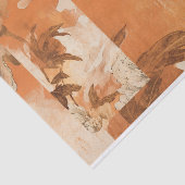 Orange Peonies Dekoupage Design Seidenpapier (Ausschnitt)