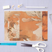 Orange Peonies Dekoupage Design Seidenpapier (Handwerk)
