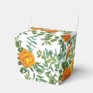 Orange Peony & Rose Floral Wedding Geschenkschachtel