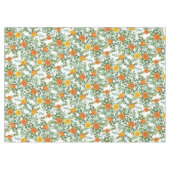 Orange Peony Rose Floral Wedding Tischdecke (Vorderseite (Horizontal))