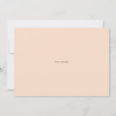 Orange Peony Wreath Gold Erstkommunion Dankeskarte (Rückseite)