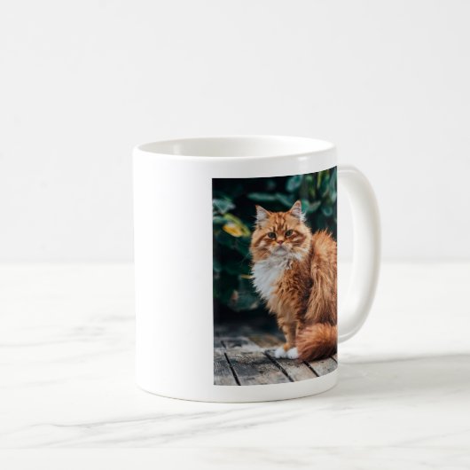 Orange Persian Cat Kaffeetasse (VorderseiteRechts)