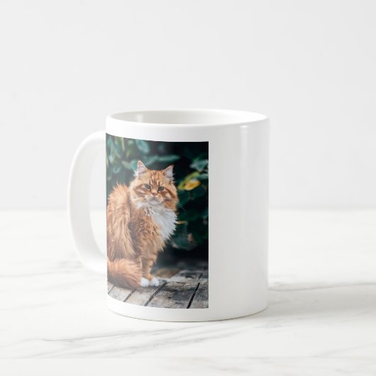 Orange Persian Cat Kaffeetasse (Vorderseite Links)