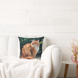 Orange Persian Cat Kissen