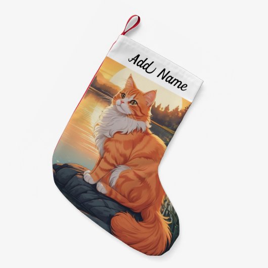 Orange Persian Cat Kleiner Weihnachtsstrumpf (Vorderansicht (hängend))