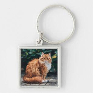 Orange Persian Cat Schlüsselanhänger
