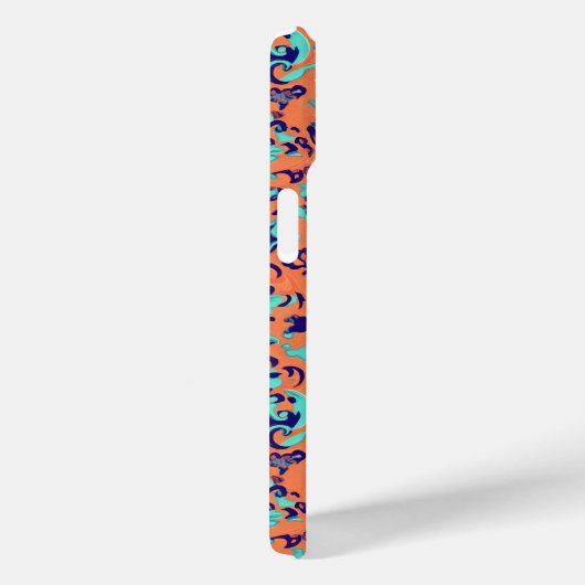 Orange Persian Pattern Case-Mate iPhone Hülle (Rückseite / Rechts)