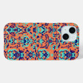 Orange Persian Pattern Case-Mate iPhone Hülle (Rückseite (Horizontal))