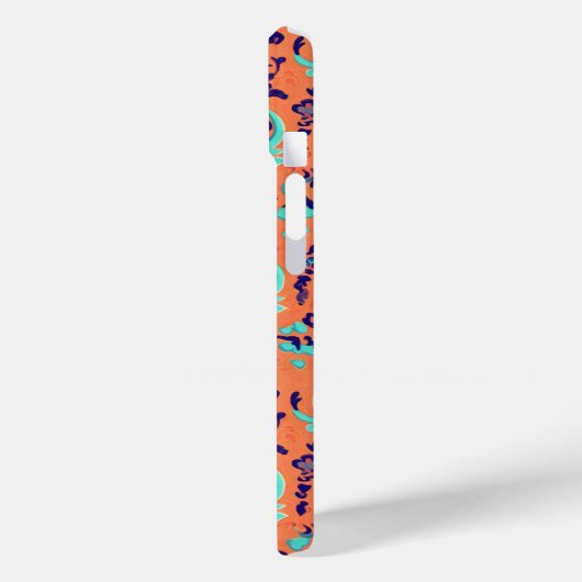 Orange Persian Pattern Case-Mate iPhone Hülle (Rückseite / Links)