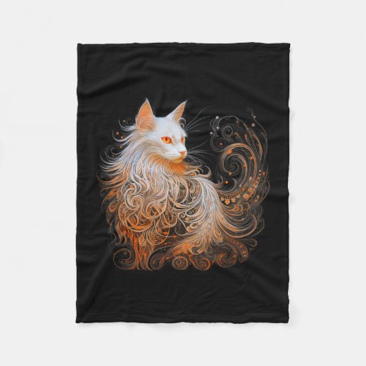 Orange Persians Cat Long Hair Niedlich Kitten Love Fleecedecke (Vorderseite)