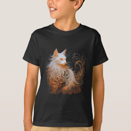 Orange Persians Cat Long Hair Niedlich Kitten Love T-Shirt (Vorderseite)