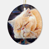 Orange persische Katze Keramik Ornament (Links)